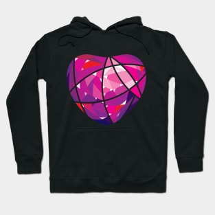 Pink Heart Diamond Crystal Hoodie